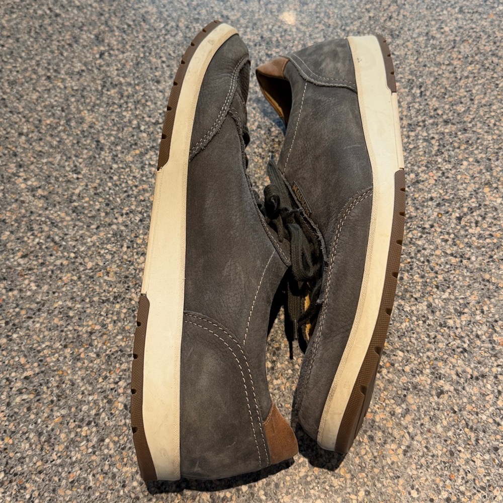 Mephisto Dark Gray Leather Sneakers Size 12 - Picture 5 of 8